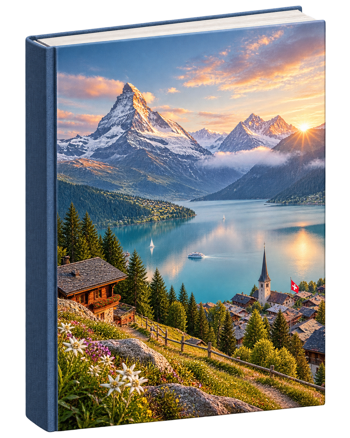 Livre relié Suisse, couverture rigide