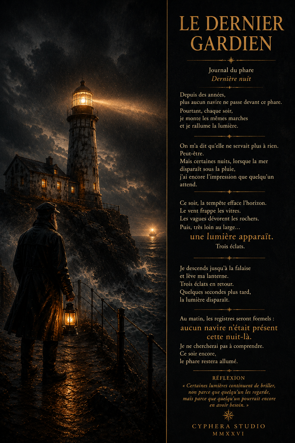 Affiche Le Dernier Gardien, gardien de phare face à la tempête