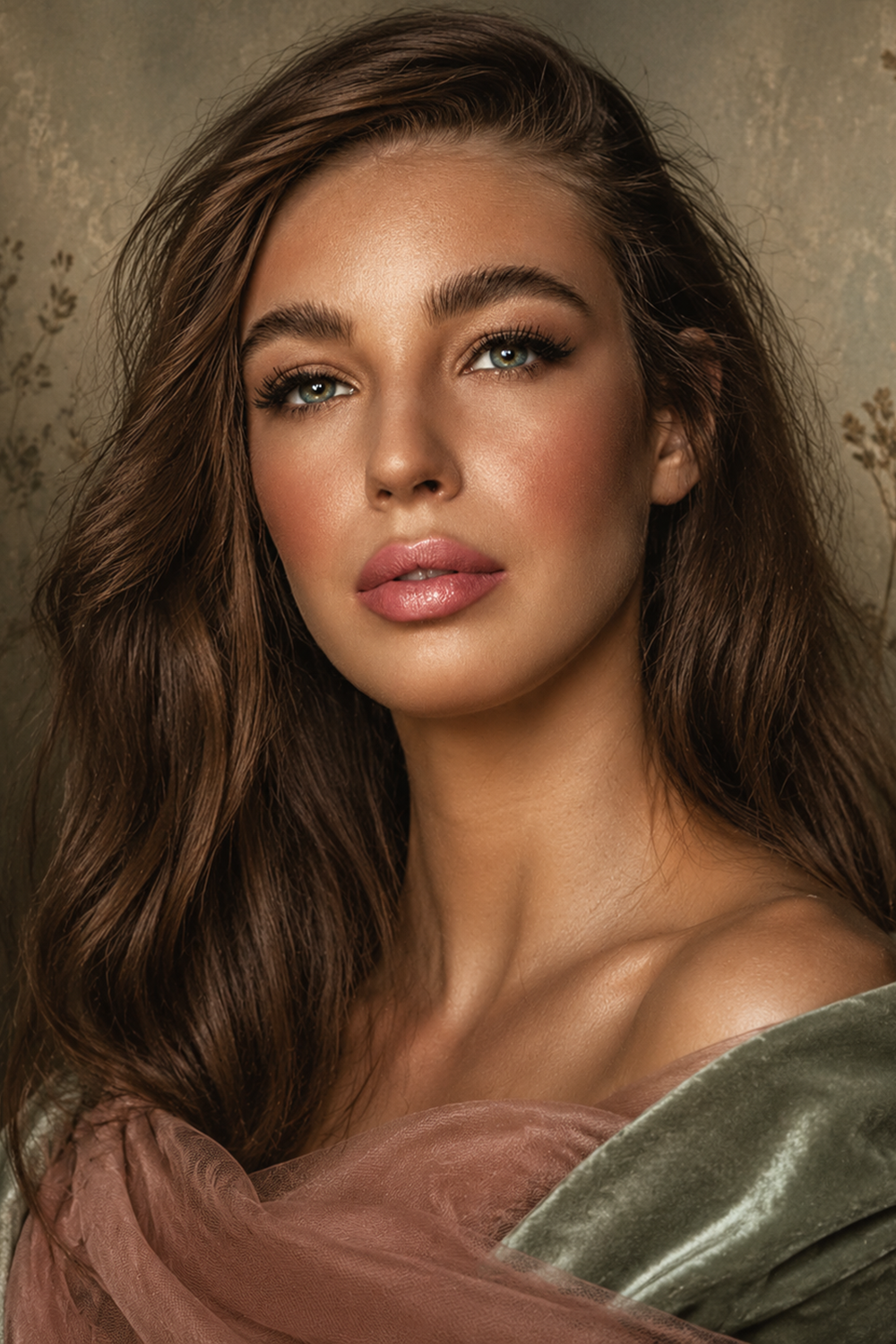Portrait Fine Art dans des tons sauge